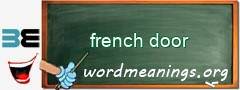 WordMeaning blackboard for french door